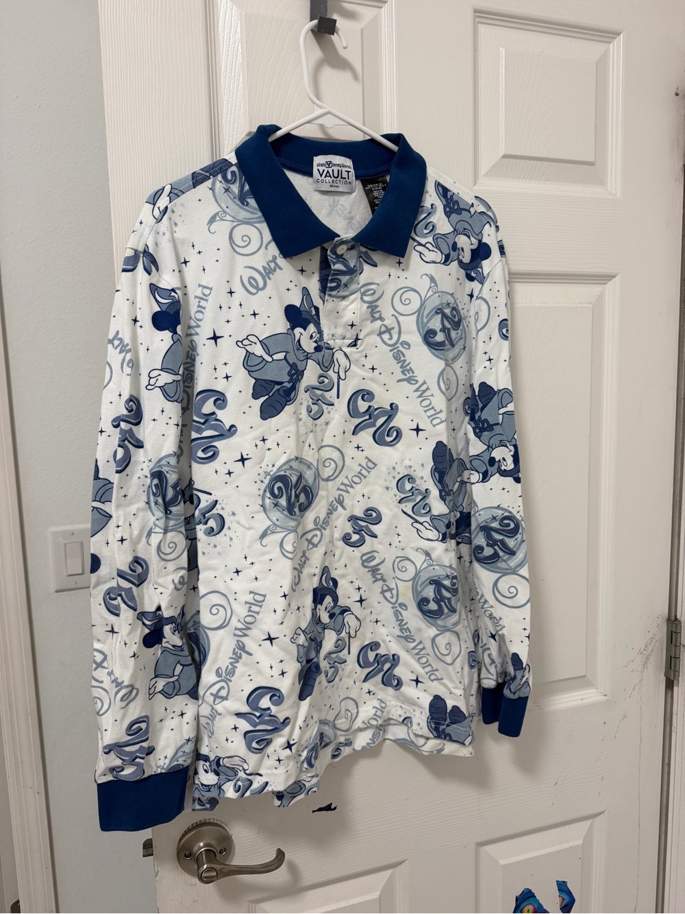 Disney Vault Vintage Mickey Mouse Polo - White & Navy